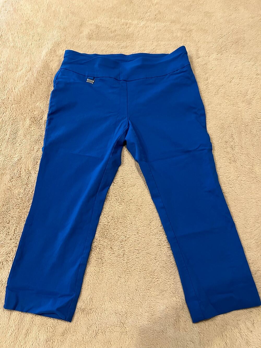 Alfani Women's Size 8P Blue Pull-On Capri Pants Stretch Casual